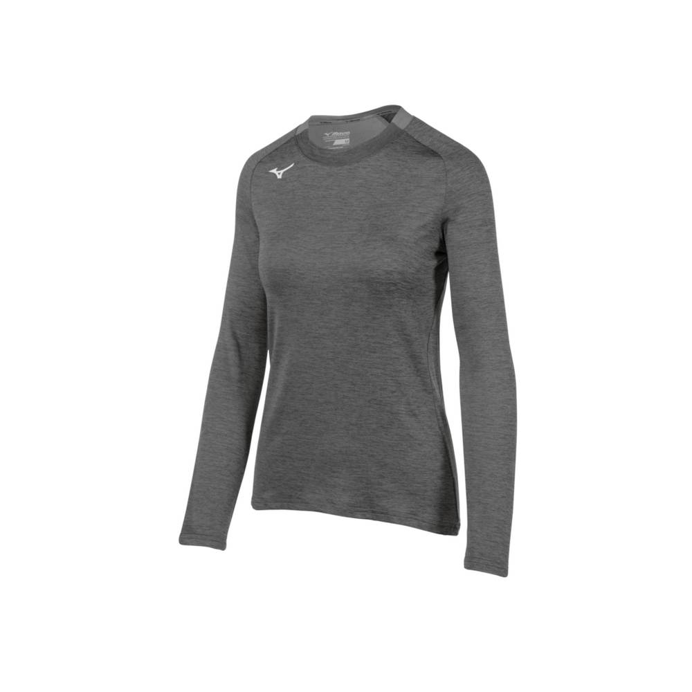 Mizuno Alpha Long Sleeve - Bayan Gömlek - Gri Türkiye (AEIVJW-268)